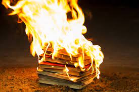 burning books